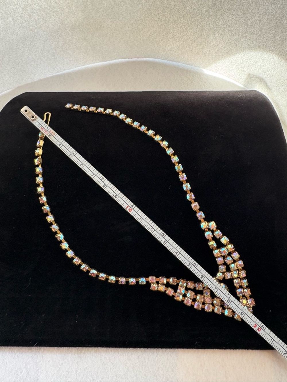 Rhinestone Aurora Borealis Necklace - Picture 4 of 6